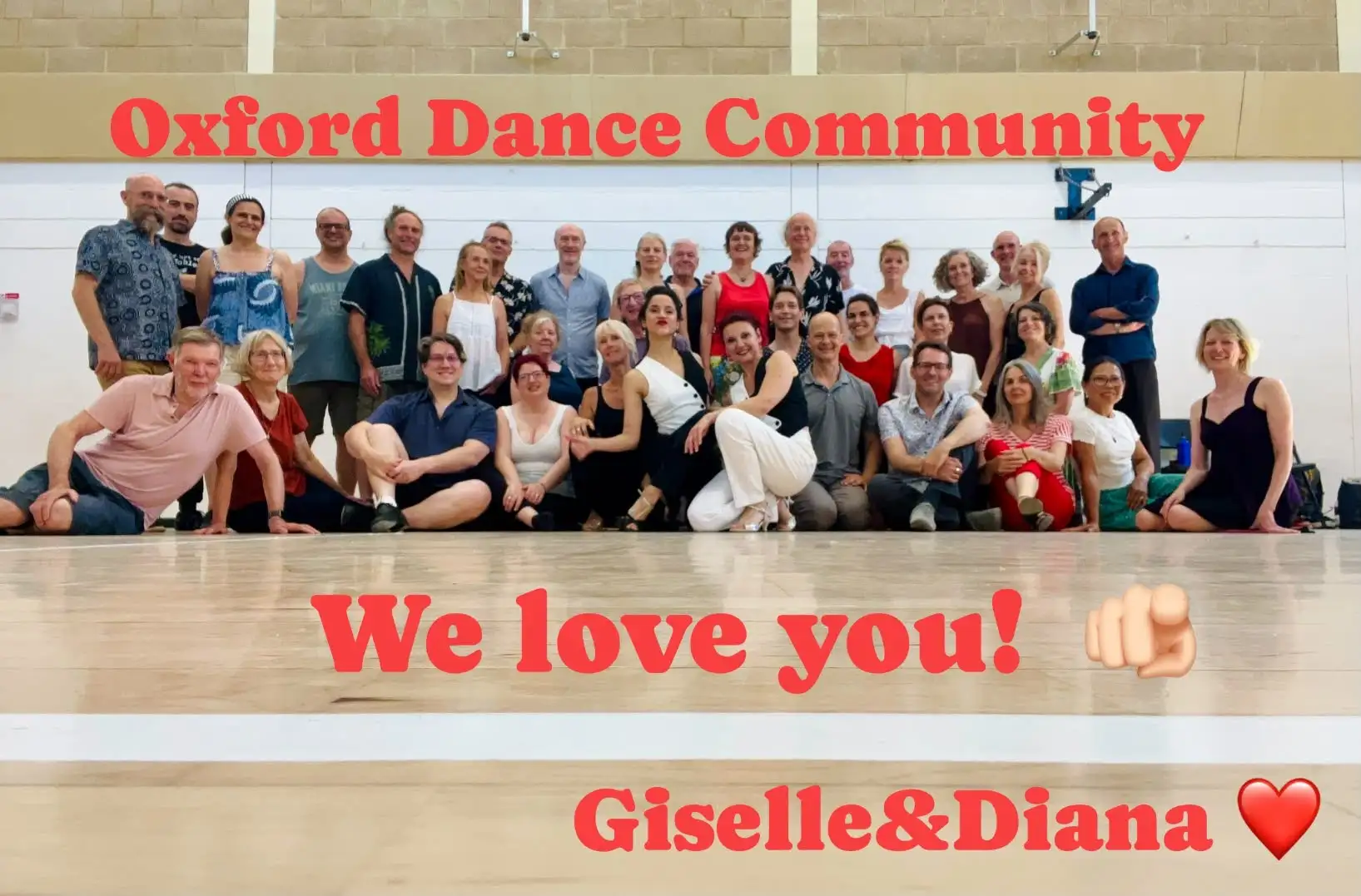 The Oxford Dance Community celebrating together with Giselle Anne and Diana Cruz